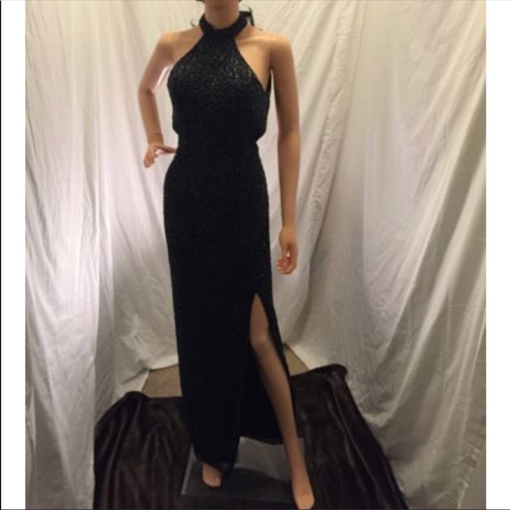 Cache Black Beaded Dress